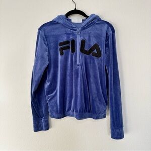 Fila Blue Velour Hoodie